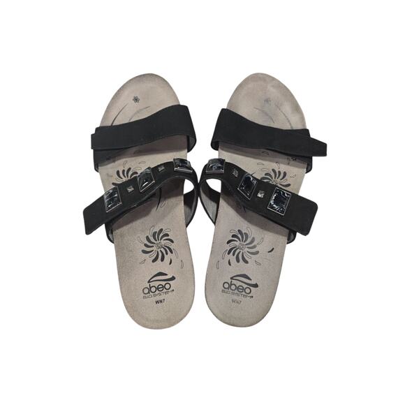 Abeo Black Catie Embellished Slip-on Sandals - Picture 2 of 7